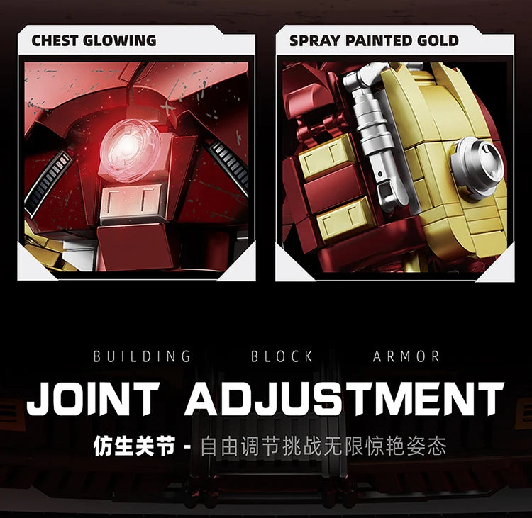 Iron Man The Hulkbuster Ultron Edition Building Block Classics The Avengers Superhero DIY Mech Model Figurines Bricks Toys Gifts