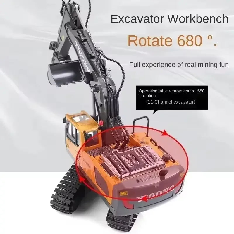 New RC Excavator Dumper Car 2.4G Remote Control Engineering Vehicle Crawler Truck Bulldozer Toys For Boys Kids Christmas Gifts