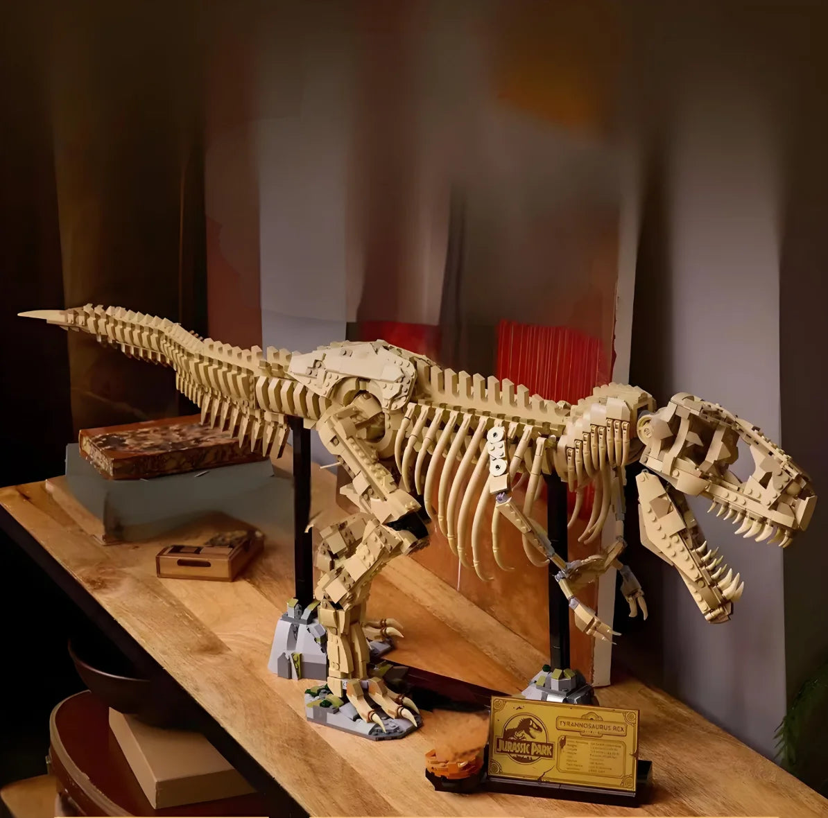 2025 New 76968 large Creative Dinosaur T-Rex Fossils Tyrannosaurus Rex Building Blocks  World Park  for Kids Boys Birthday Gifts