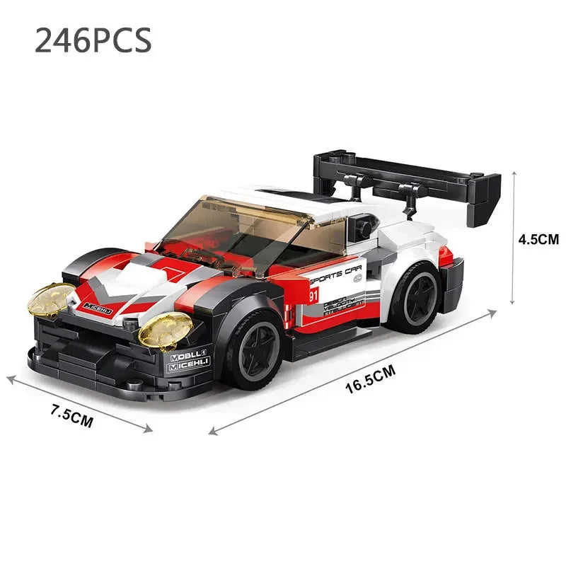 Speed Champions Series Racing Sports Vehiclea Technique Car Supercar Building Blocks Set Bricks Classic MOC Model Toys For Kids