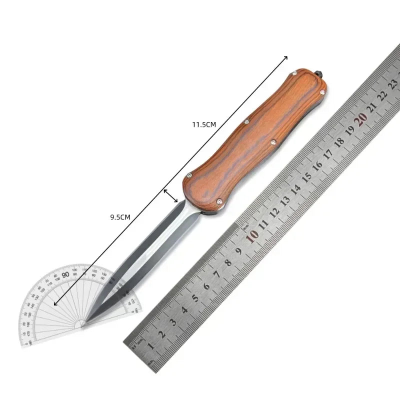High Quality BM 3300 Infidel A016 Quick Opening D2 Blade Wood Handle Hunting Knife Camping Self Defense EDC Multitool Tools Gift