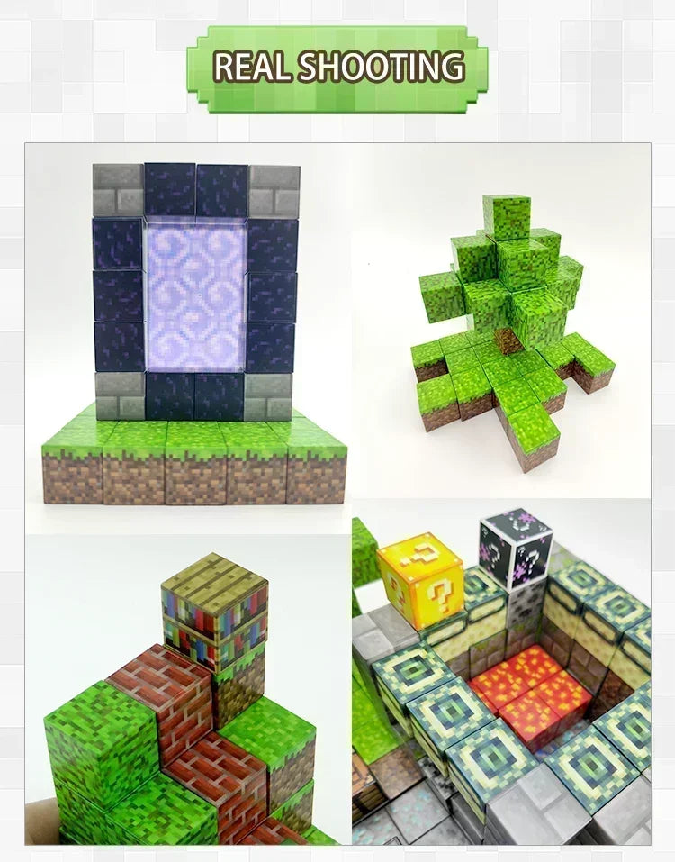 2025 New 10-300pcs DIY Magnetics Building Blocks Mini World Magnetic Building Blocks Puzzle Blocks For Children's Birthday Gifts