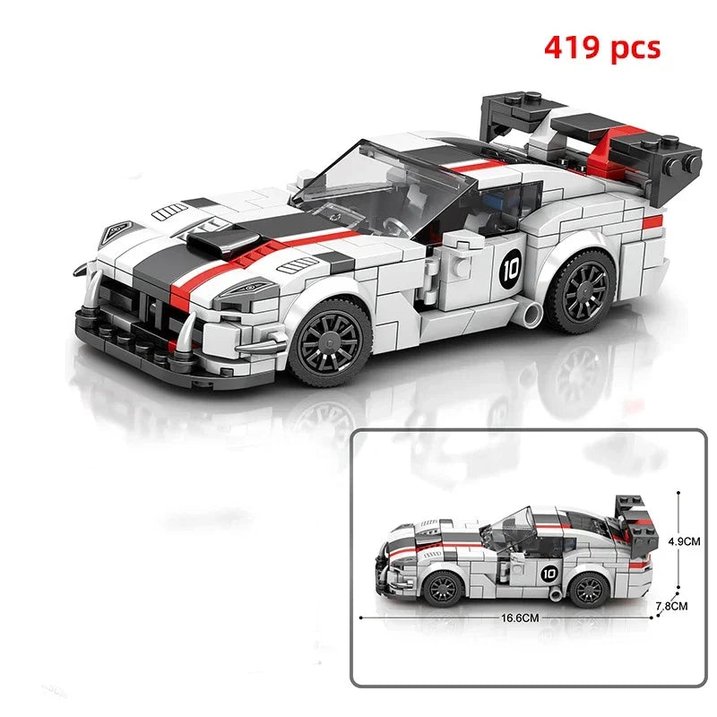 Speed Champions Series Racing Sports Vehiclea Technique Car Supercar Building Blocks Set Bricks Classic MOC Model Toys For Kids
