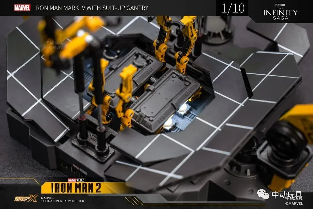 Zd Toys Suit Up Gantry With MK4 iron man Gantry Original 1/10 Tony Stark Model Action Figure Collectible Toy Gift For Kid