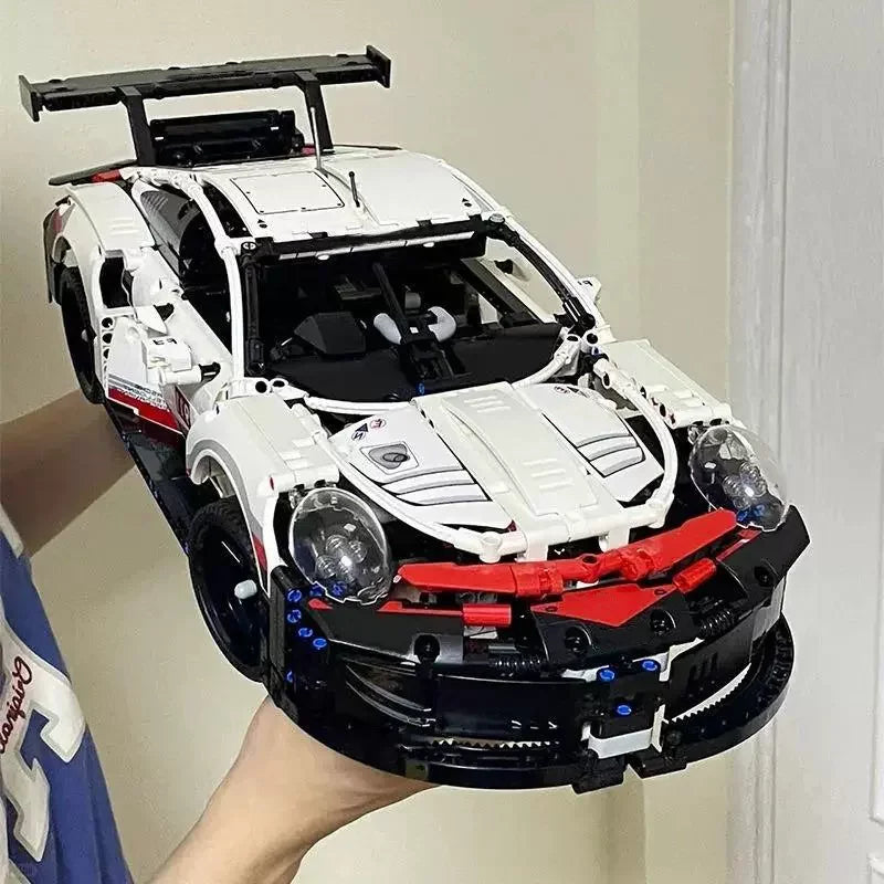 New 1580PCS Remote Control Car Building Set 1:10 Technical Sport Racing Car Building with Motor and Led Light Kit Toy Adult Gift
