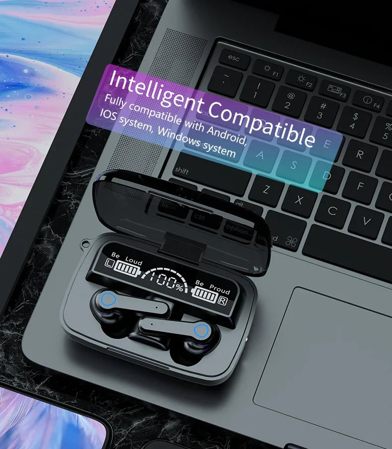 M19 Headset TWS Earphone M10 Intelligente Touch Control Wireless Bluetooth-compatible Headphones Waterproof LED Display With Mic