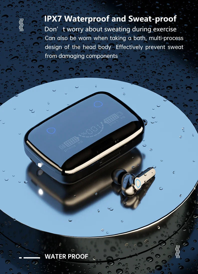 M19 Headset TWS Earphone M10 Intelligente Touch Control Wireless Bluetooth-compatible Headphones Waterproof LED Display With Mic