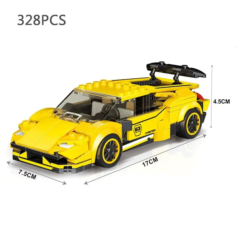 Speed Champions Series Racing Sports Vehiclea Technique Car Supercar Building Blocks Set Bricks Classic MOC Model Toys For Kids