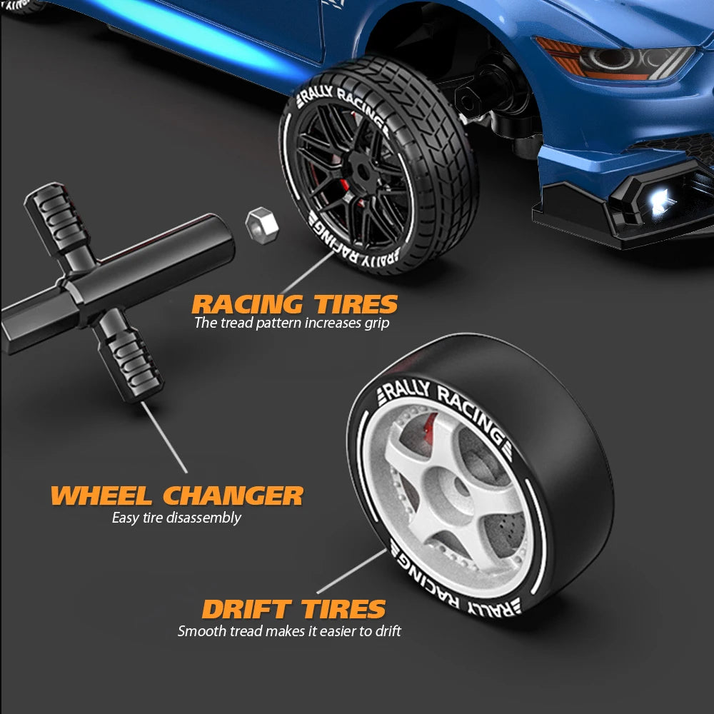 1:24 High Speed RC Drift Car 2.4G 4WD Remote Control Mini Racing Car Competition Race Car Toy for Children