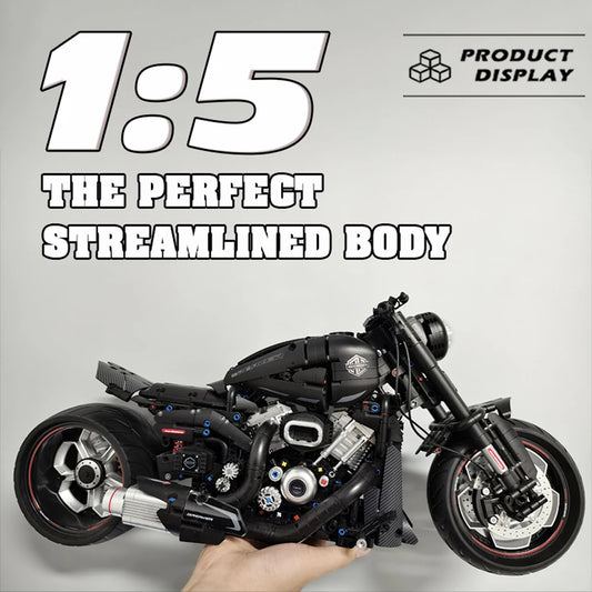 Breaker Halei Motorcycle Model Building Blocks 1:5 Size Motorbike Technical Bricks Car Desk Decoration Assembly Kid Toy For Gift