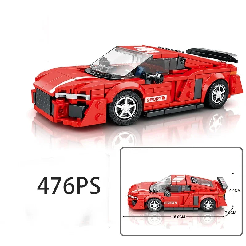 Speed Champions Series Racing Sports Vehiclea Technique Car Supercar Building Blocks Set Bricks Classic MOC Model Toys For Kids