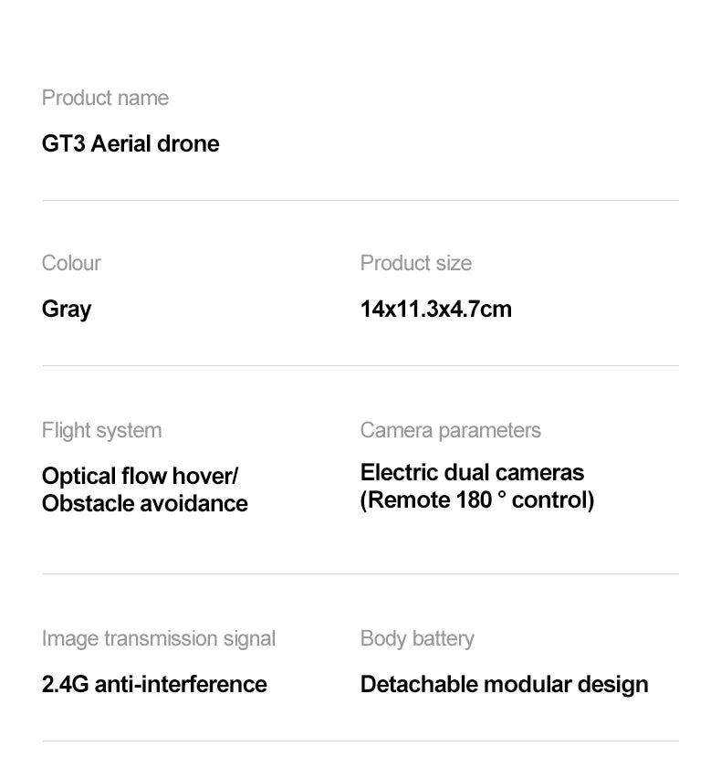 Gt3 Mini Drone 8k Camera 180° ESC Optical Flow Positioning WIFI Aerial Photography Remote Control Aircraft G-safe Drone Toy Gift