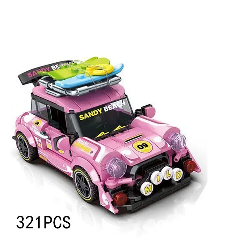 Speed Champions Series Racing Sports Vehiclea Technique Car Supercar Building Blocks Set Bricks Classic MOC Model Toys For Kids