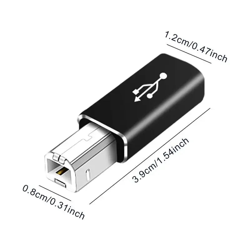 Clearance_USB 2.0 Printer Adapter USB Type C to Type B Male For Printer Hard Drive Base Fax Machine Scanner USB 2.0 Type C Print