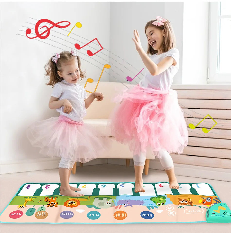 Coolplay Musical Piano Mat for Kids Toddlers Floor Keyboard Dance Mat with 8 Animal Sounds Baby Mat Educational Toys
