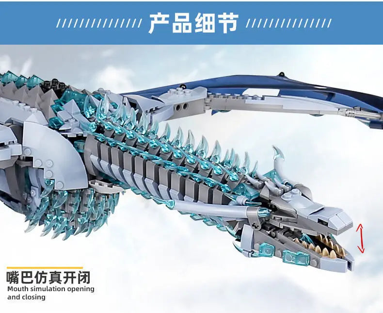 1889pcs Creative MOC Giant Dragon Building Blocks Model Movie Series Childrens Assembly Bricks Toys for Boys Kids Birthday Gifts