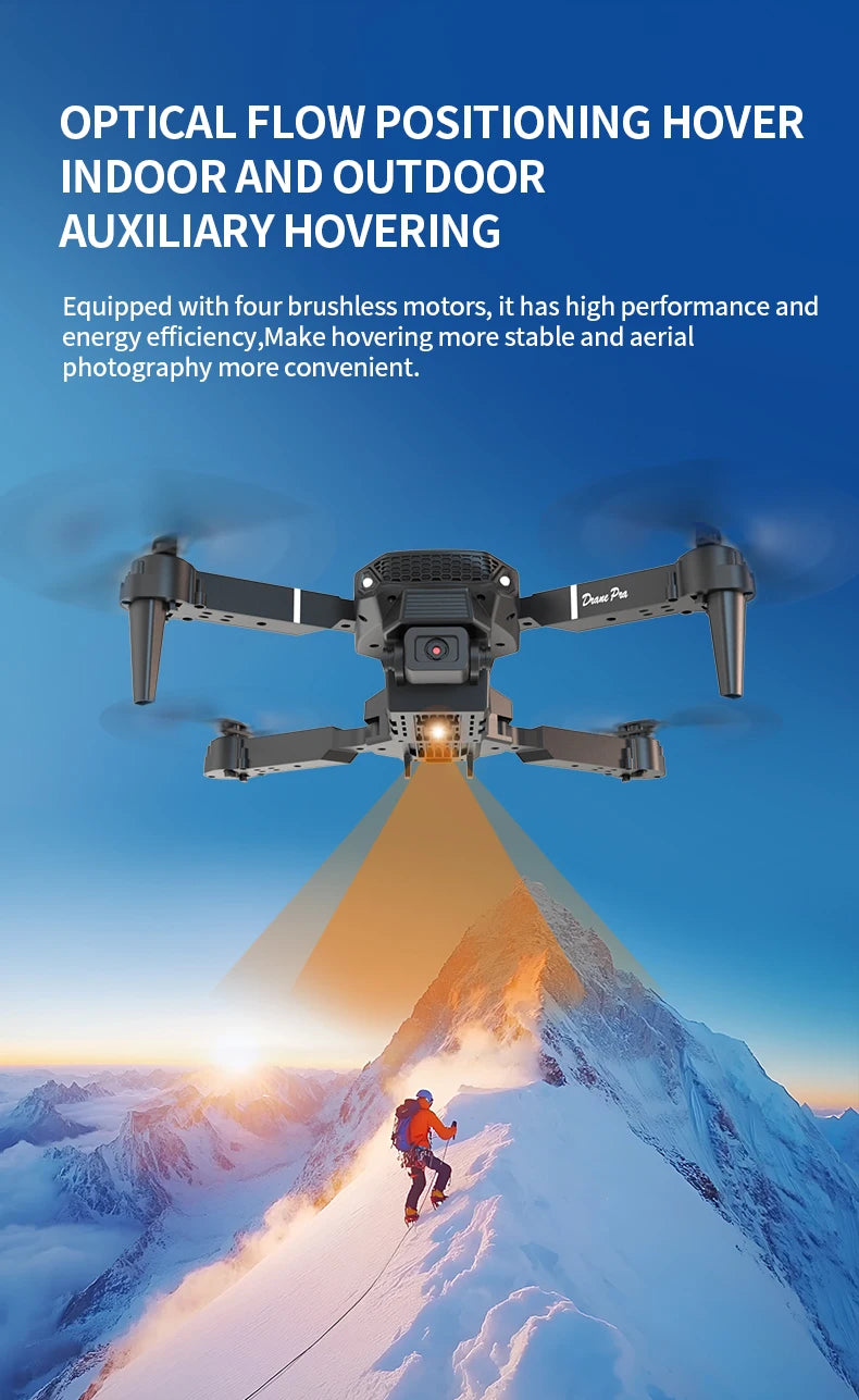 Professional Drone E88 PRO 8K HD Wide-Angle Camera WiFi FPV Height Hold Foldable RC Drone Quadrotor Helicopter Children's Toys