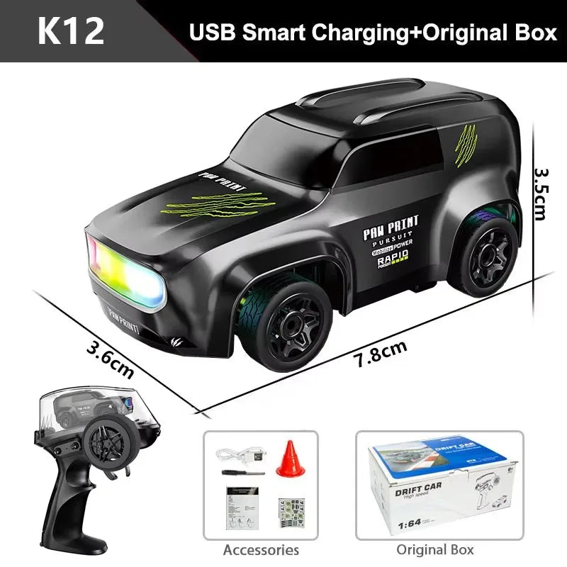 1/64 2.4G High speed Mini Drift Rc Car 4WD Remote Control Car Four Wheel Drive Radio Controlled Mini Racing Model Boy Toy Gifts