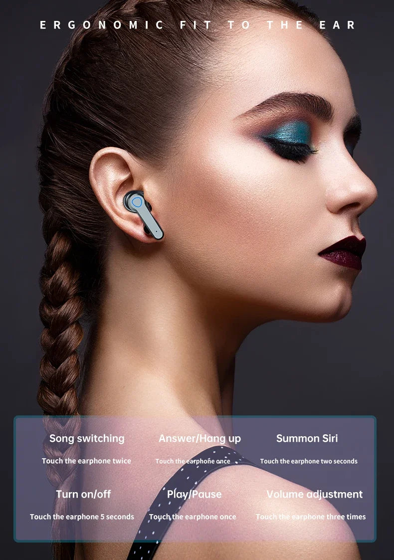 M19 Headset TWS Earphone M10 Intelligente Touch Control Wireless Bluetooth-compatible Headphones Waterproof LED Display With Mic