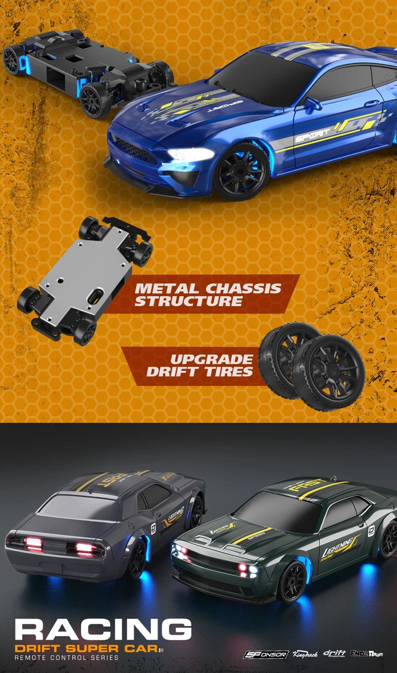 1/64 2.4G High speed Drift Rc Car 4WD Remote Control Car Four Wheel Drive Radio Controlled Mini RTR Racing Model Boy Toy Gift