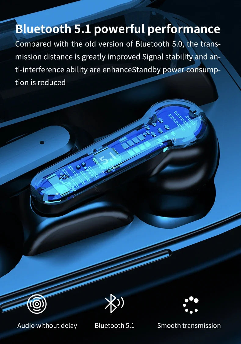 M19 Headset TWS Earphone M10 Intelligente Touch Control Wireless Bluetooth-compatible Headphones Waterproof LED Display With Mic
