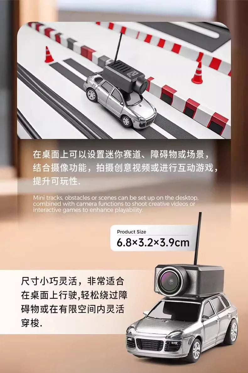WLtoys 6401 FPV RC Mini Vehicle Full Scale Photo Self-stabilising Rear Drive Small Car Model 1:64 720P Remote Control Car