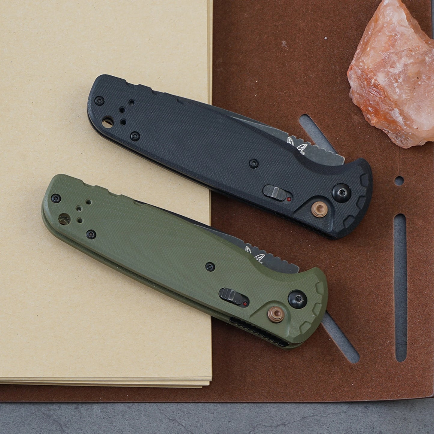 Outdoor Survival Folding Knife, EDC Knife, D2 Steel G10 Handle, BM Knife 4300 Knife Fan Collector, Suitable for Survival Hunting