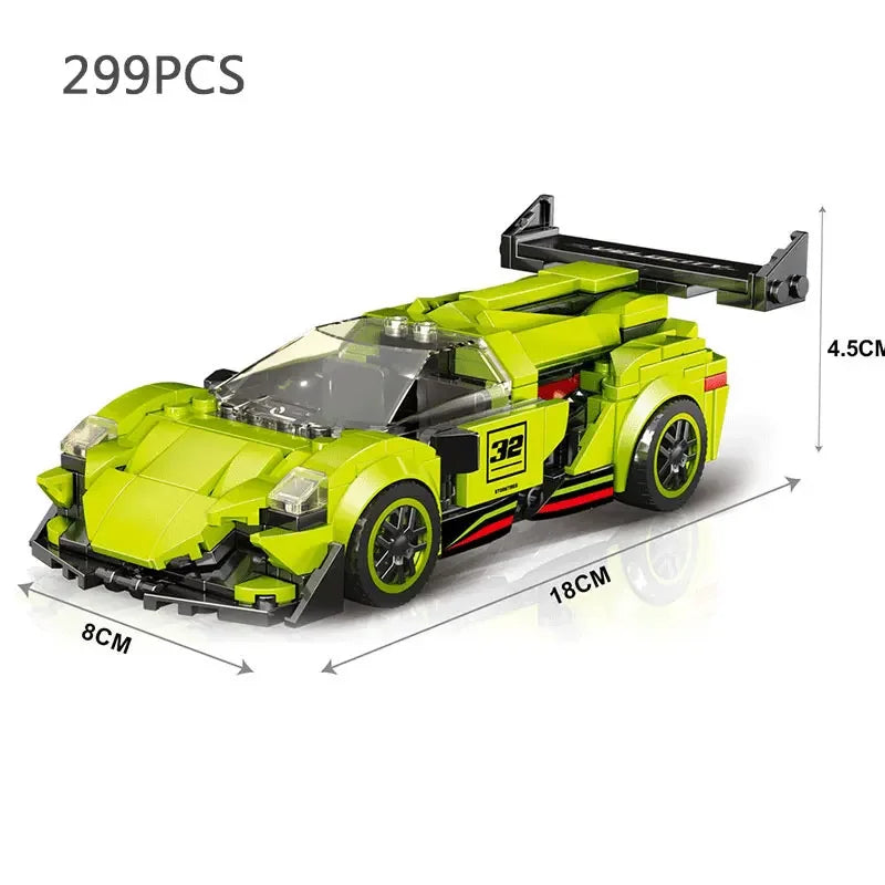Speed Champions Series Racing Sports Vehiclea Technique Car Supercar Building Blocks Set Bricks Classic MOC Model Toys For Kids