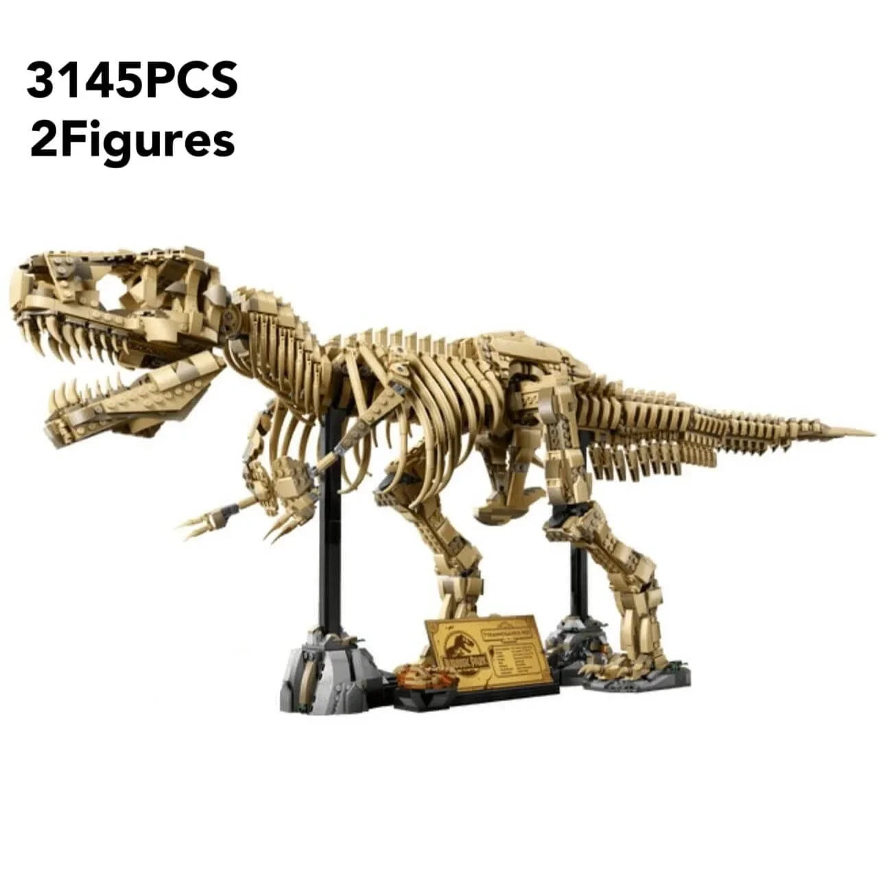 2025 New 76968 large Creative Dinosaur T-Rex Fossils Tyrannosaurus Rex Building Blocks  World Park  for Kids Boys Birthday Gifts