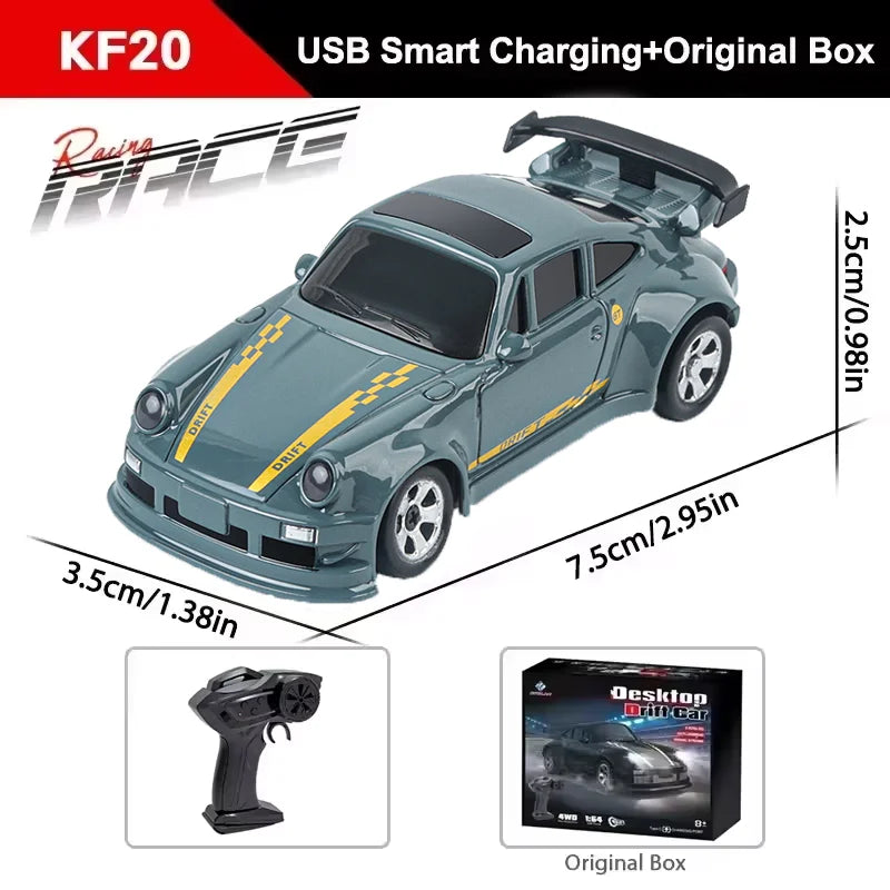 New 4WD 2.4GHZ RC Simulation Mini Drift Car Palm Racing Model Desktop Toys 1/64 Scale Remote Control Car Gift For Children Boys