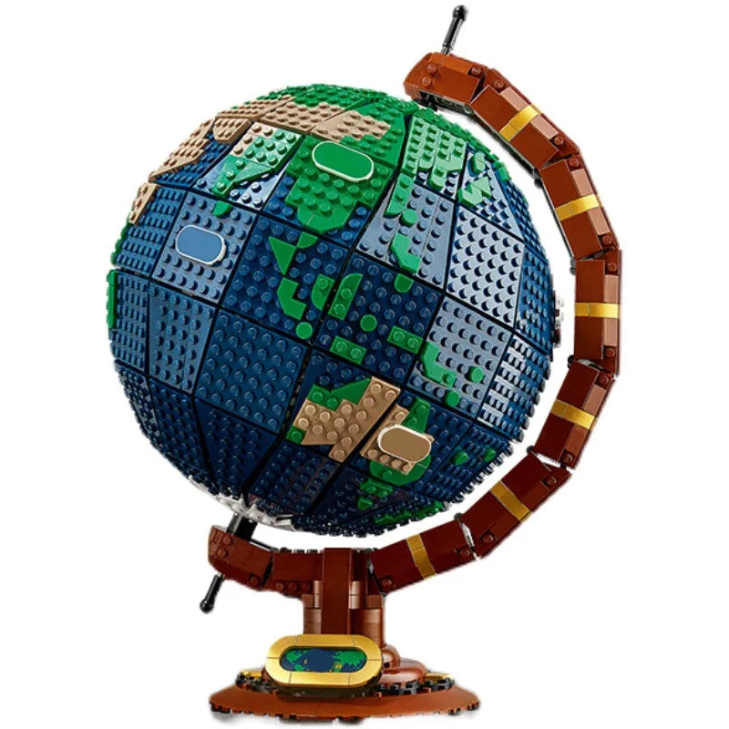 New product 2585PCS creative globe map model building block technology MOC building block creative assembly children's toy birth