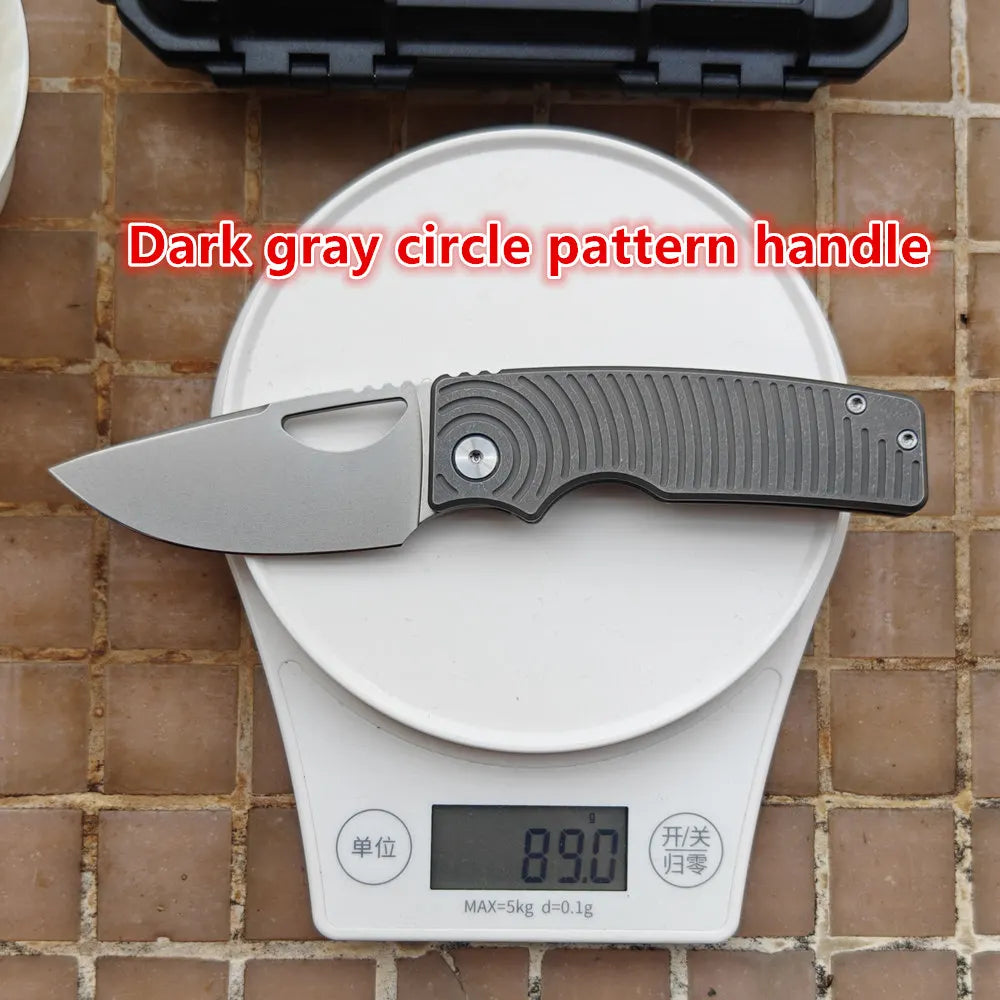 JUFULE Made OZ Rosie Titanium Handle 60+ HRC 154CM Steel Ceramic Bearing Tactical EDC Tool Camping Hunting Outdoor Folding Knife