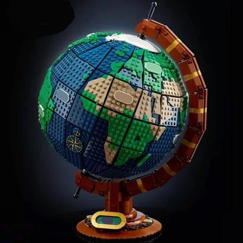 New product 2585PCS creative globe map model building block technology MOC building block creative assembly children's toy birth