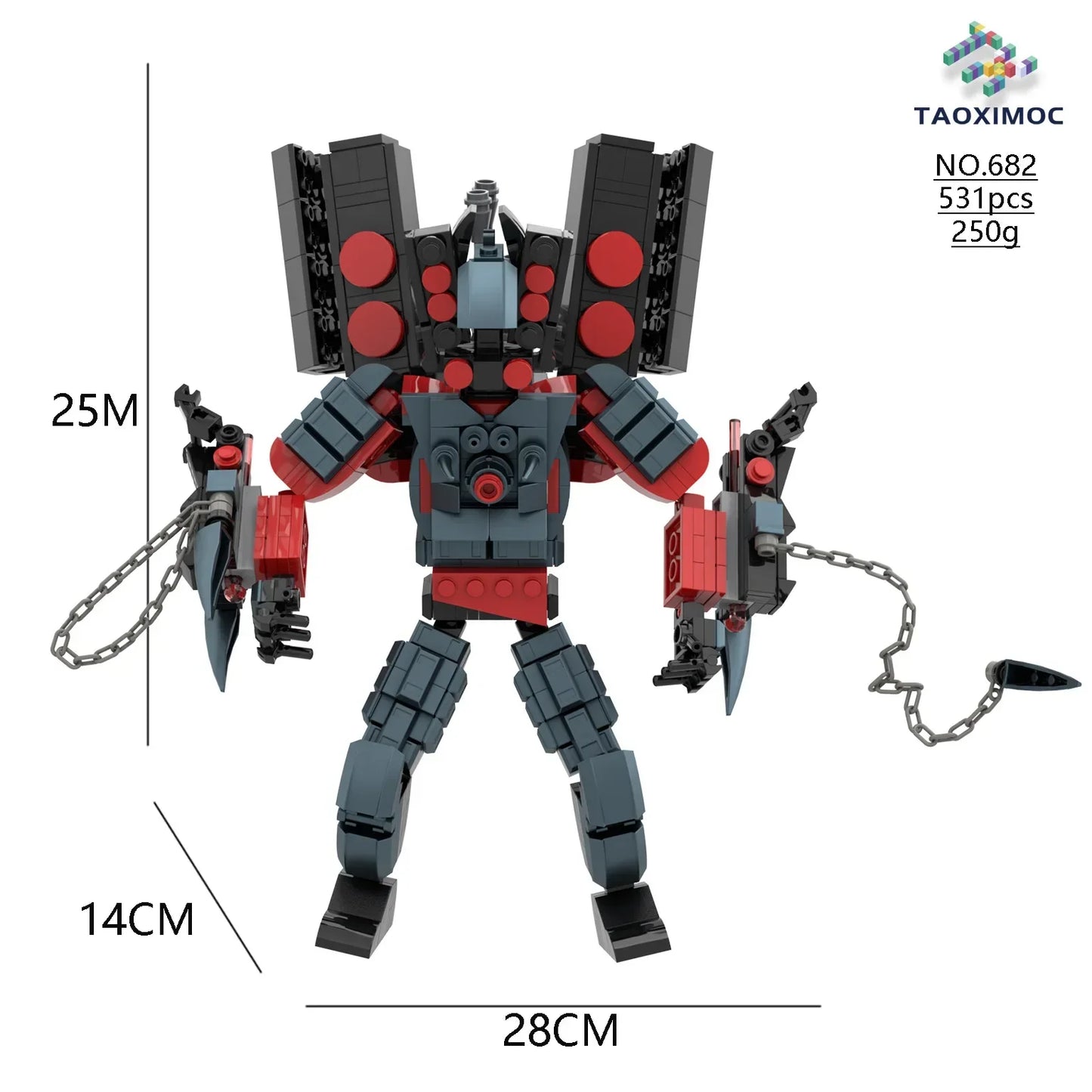 Skibidi Toilet Titan TV Man Speakerman Horror Game Bosses Camara Building Block Cartoon Doll Model Kids Birthday Halloween Gift