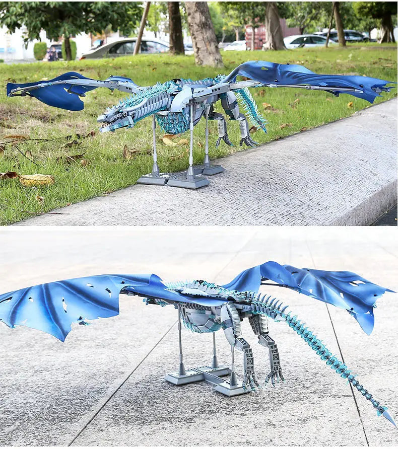 1889pcs Creative MOC Giant Dragon Building Blocks Model Movie Series Childrens Assembly Bricks Toys for Boys Kids Birthday Gifts