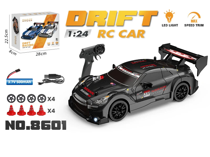 1:24 High Speed RC Drift Car 2.4G 4WD Remote Control Mini Racing Car Competition Race Car Toy for Children