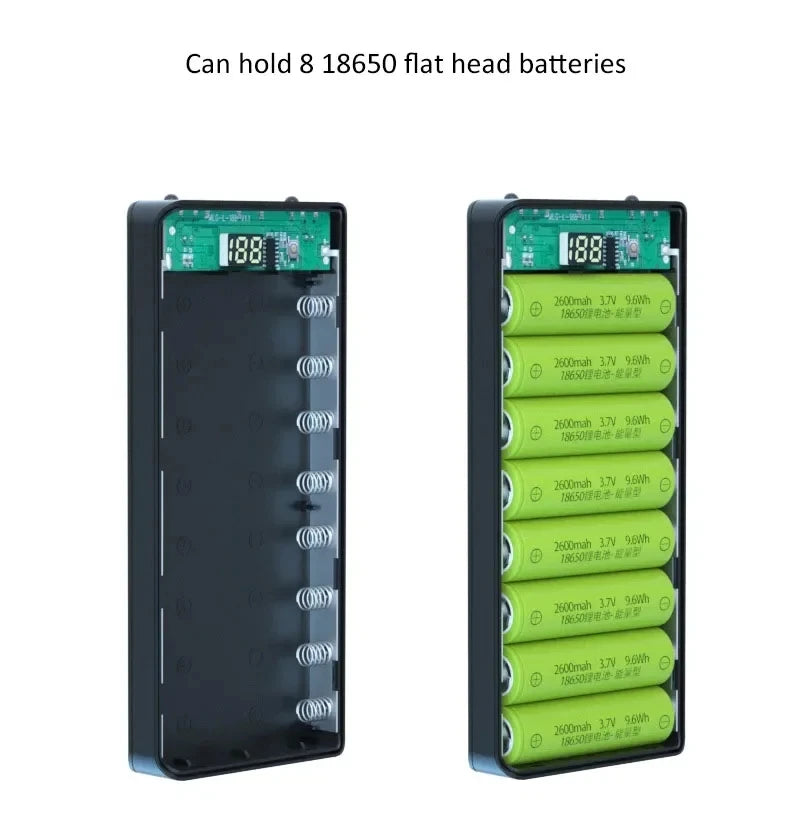 Dual USB Micro USB Type C Power Bank Shell 5V DIY Shell 18650 Holder Cases Detachable Battery Charge Storage Box Without Battery