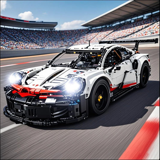 New 1580PCS Remote Control Car Building Set 1:10 Technical Sport Racing Car Building with Motor and Led Light Kit Toy Adult Gift