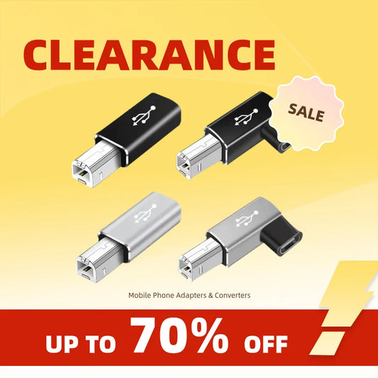 Clearance_USB 2.0 Printer Adapter USB Type C to Type B Male For Printer Hard Drive Base Fax Machine Scanner USB 2.0 Type C Print