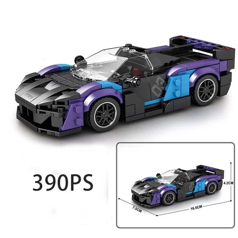 Speed Champions Series Racing Sports Vehiclea Technique Car Supercar Building Blocks Set Bricks Classic MOC Model Toys For Kids