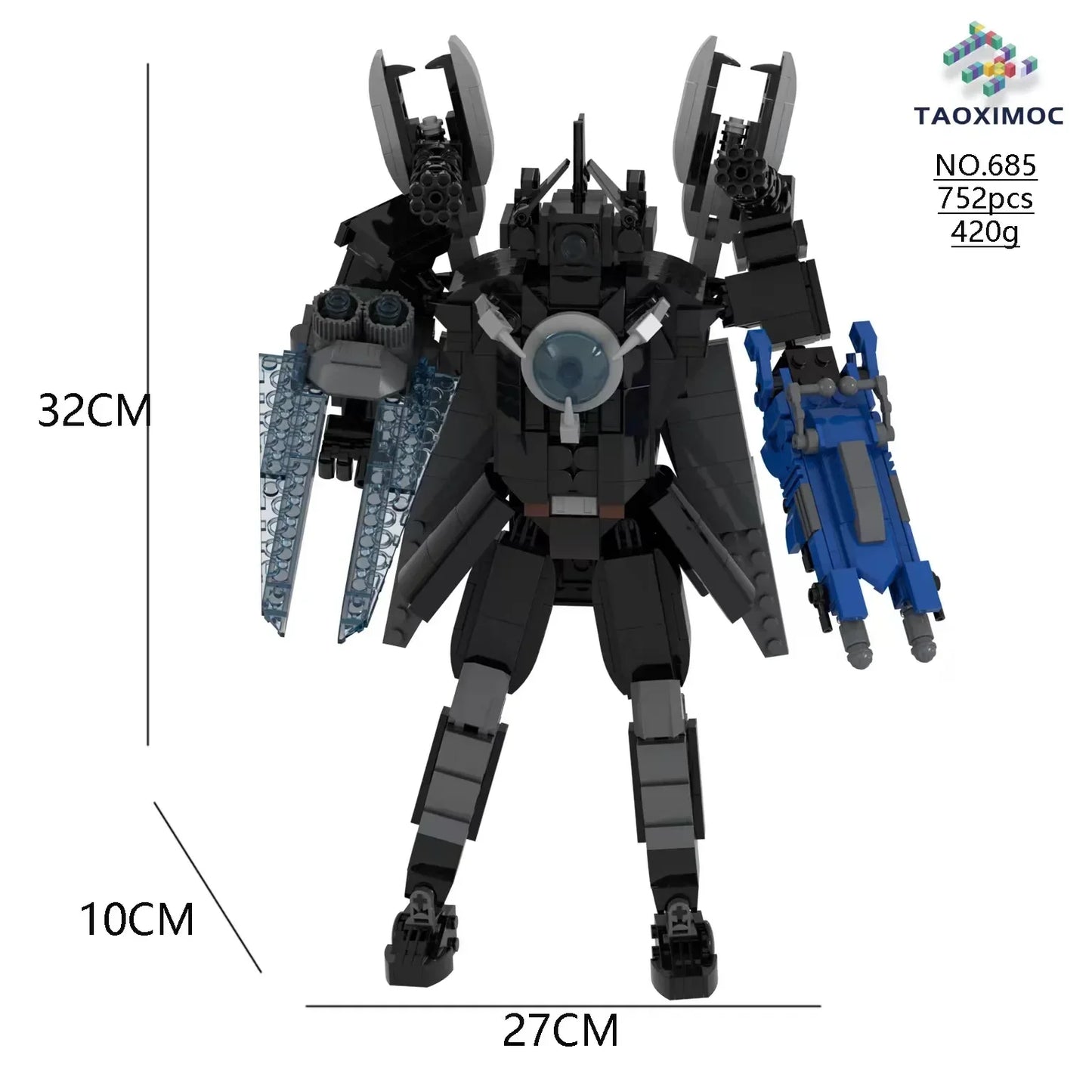 Skibidi Toilet Titan TV Man Speakerman Horror Game Bosses Camara Building Block Cartoon Doll Model Kids Birthday Halloween Gift