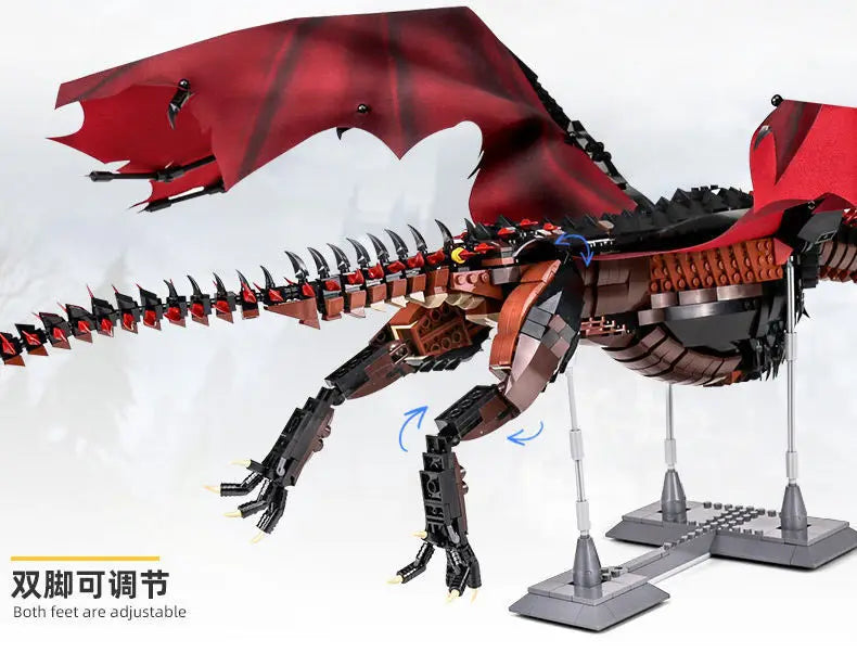1889pcs Creative MOC Giant Dragon Building Blocks Model Movie Series Childrens Assembly Bricks Toys for Boys Kids Birthday Gifts
