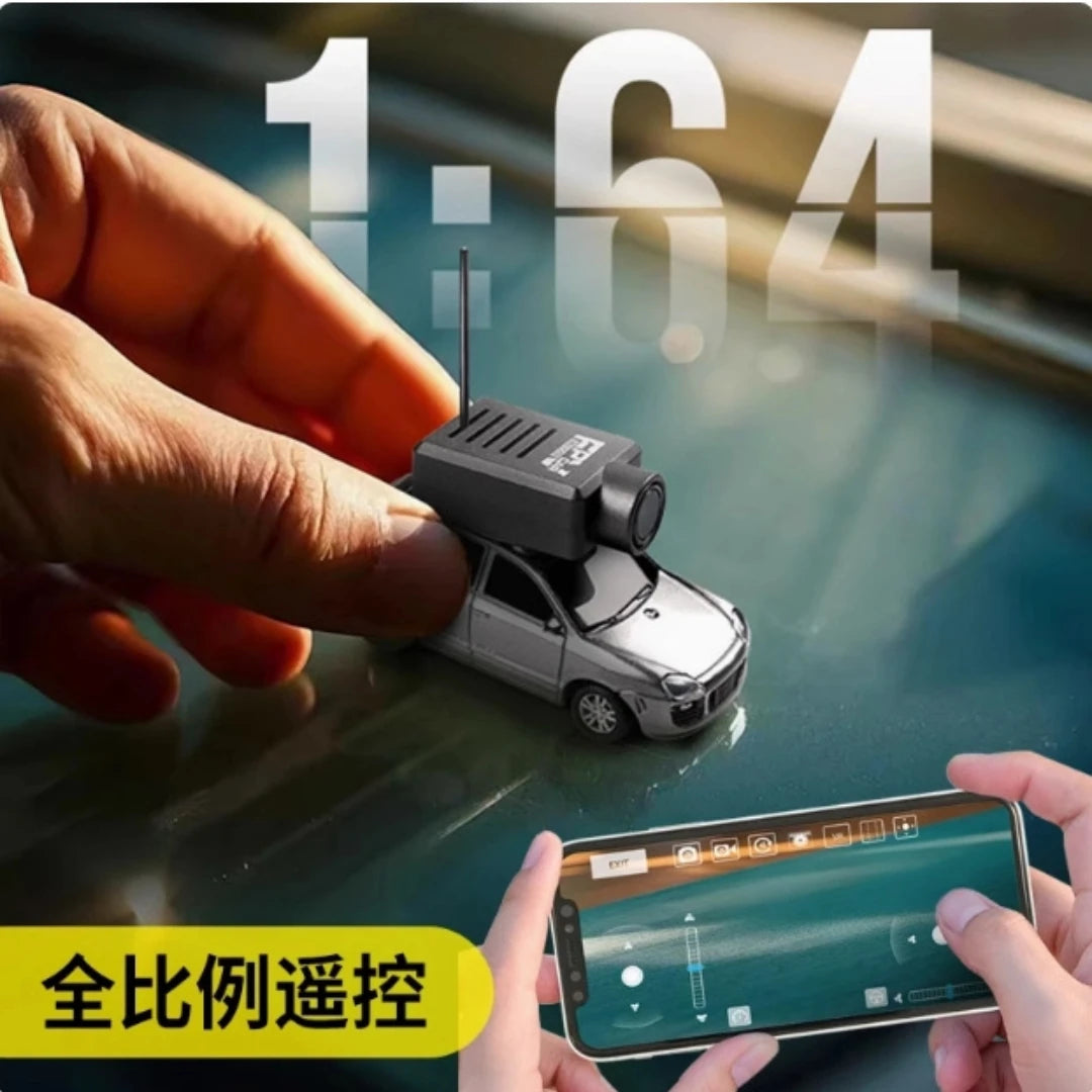 WLtoys 6401 FPV RC Mini Vehicle Full Scale Photo Self-stabilising Rear Drive Small Car Model 1:64 720P Remote Control Car