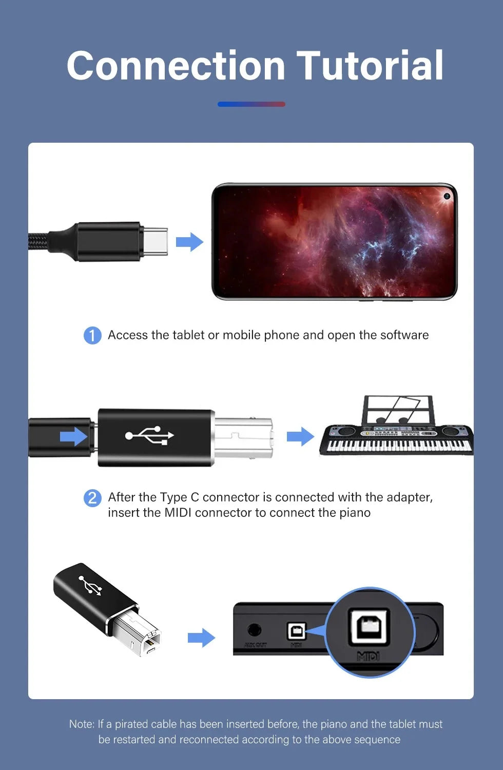 Clearance_USB 2.0 Printer Adapter USB Type C to Type B Male For Printer Hard Drive Base Fax Machine Scanner USB 2.0 Type C Print