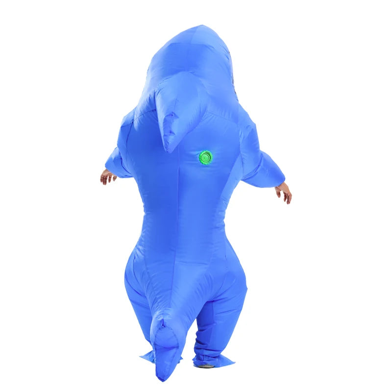 Adult Inflatable Muscle Shark Costume Funny Character Cosplay Mascot Halloween Beach Party Props Costume