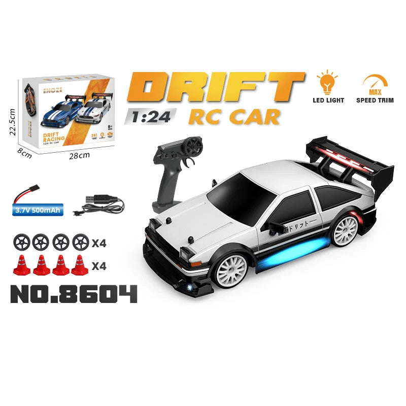 1:24 High Speed RC Drift Car 2.4G 4WD Remote Control Mini Racing Car Competition Race Car Toy for Children