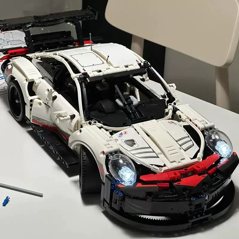 New 1580PCS Remote Control Car Building Set 1:10 Technical Sport Racing Car Building with Motor and Led Light Kit Toy Adult Gift