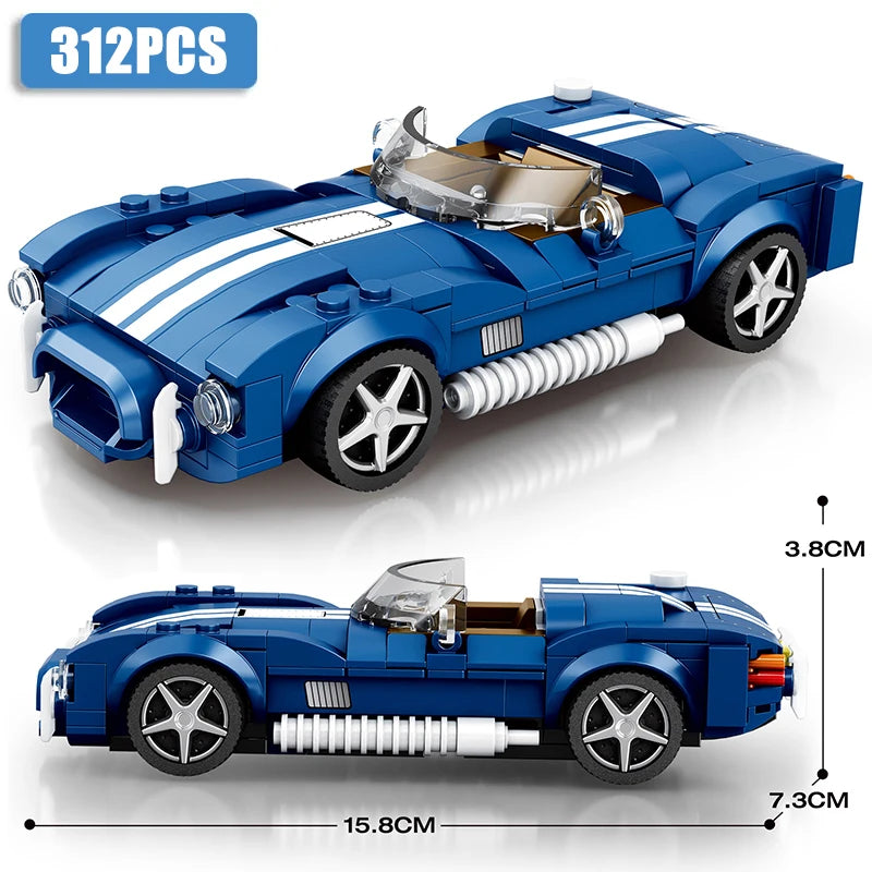 Speed Champions Series Racing Sports Vehiclea Technique Car Supercar Building Blocks Set Bricks Classic MOC Model Toys For Kids