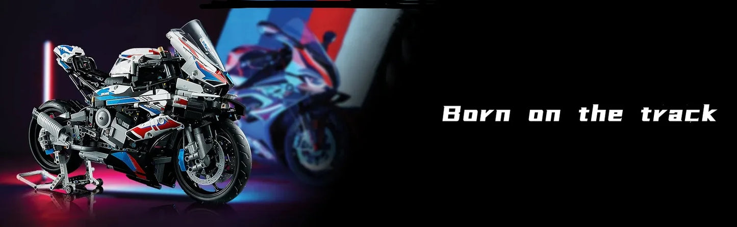 2025Motorcycle Building Bocks Simulation Motorcycle Model Decoration Assembly Model Difficult Toy Boy Educational Creature Gifts