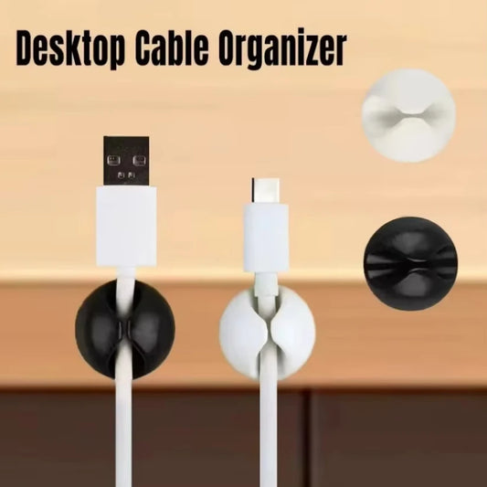1/5/10/20PCS Rubber Data Cables Holder Protector Cable Mini Desktop Data Cable USB Type-C Organizer for Smartphones Car Clips